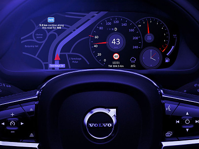 Volvo Dashboard Concept concept dashboard ui volvo