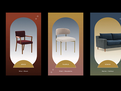 Furniture Zodiac Signs branding design ui visual design