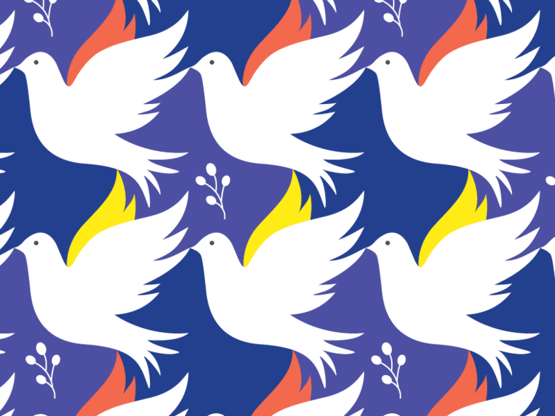 Dove Pattern design illustration pattern pop art print vector