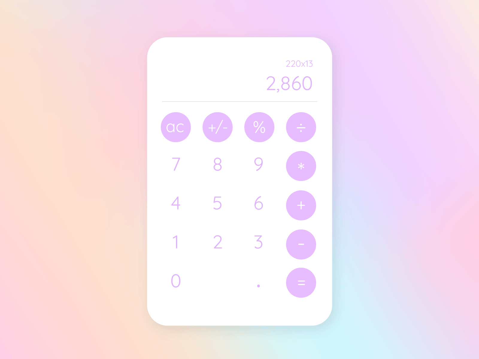 Daily Ui 004 calculator calculator ui daily ui 004 design print ui ui challange vector