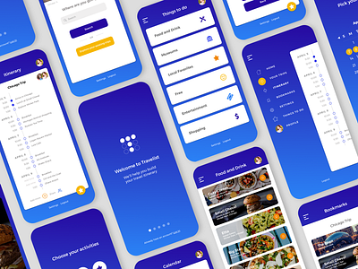 Travelist Mobile App app app design branding design icon iphone 10 logo mobile app typography ui ui design ux ux design vector