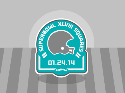 Superbowl flat helmet in progress logo sports