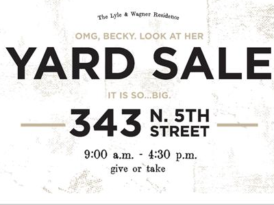 Yard Sale Sign bitmap black gotham sale tan texture yard