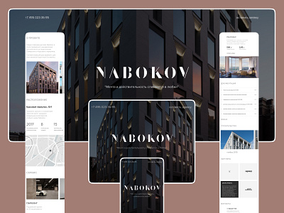 NABOKOV - Real Estate clean estate landing page minimal minimalism nabokov real estate realty ui ux web webdesign