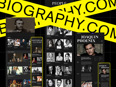 BIOGRAPHY.COM - Redesign concept article biography celebrity culture history news people person redesign ui ux web website