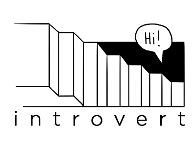 Introvert anxiety black and white drawing hand drawn illustration introvert lines social