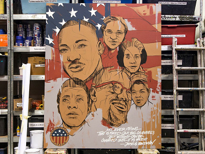Civil Rights Movement digital art drawing illustration photoshop surface pro 4