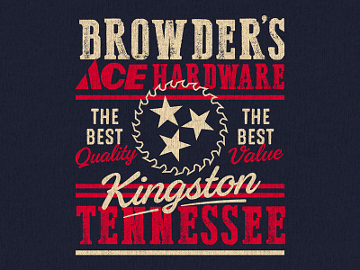 Browder's Ace Hardware ace hardware apparel block print kingston t shirt tennessee