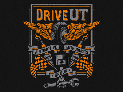 Drive UT T-Shirt apparel car t shirt tennessee ut wheel wings