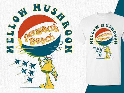Mellow Mushroom - Pensacola Beach apparel beach beach ball design mel mellow mushroom pizza t shirt threds