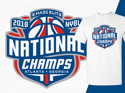 B-Maze Elite National Champs apparel atlanta basketball design logo national champions sports t shirt