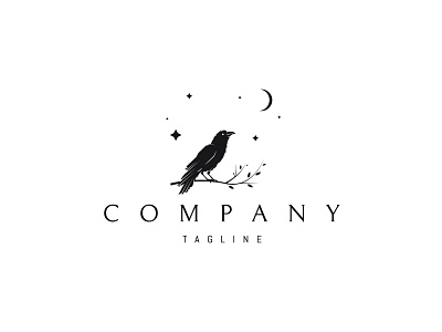 Raven bird brand branding design logo nature tree umuarus vector