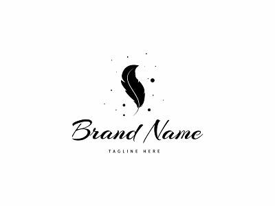 Elegant feather bird black brand elegant feather fly illustration inspiration logo umuarus