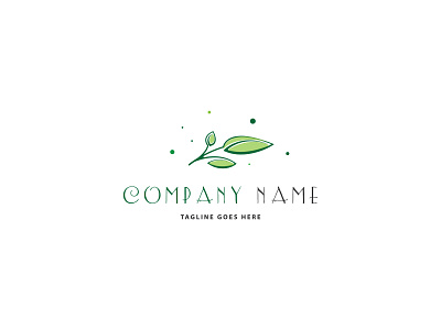 Organic food logo brand green leaf logo logo nature organic logo tree logo umuarus vector