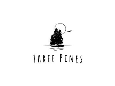 Three pines logo bird brand design logo nature umuarus vector