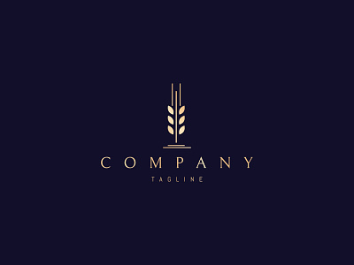 Wheat gold logo brand branding design farm logo logo nature umuarus vector wheat logo