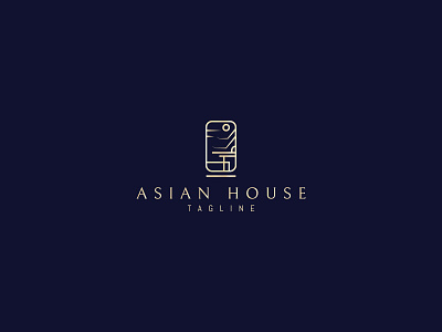 Asian house logo asian brand branding design logo real estate umuarus vector