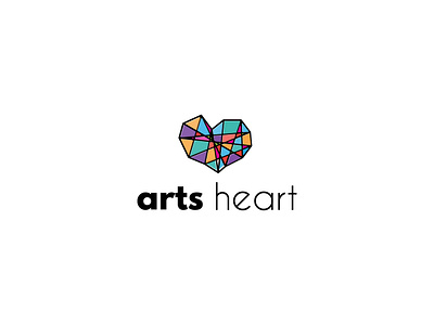 Arts heart logo arts brand branding design heart logo umuarus vector