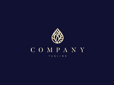 Golden Drop logo brand design drop logo umuarus vector