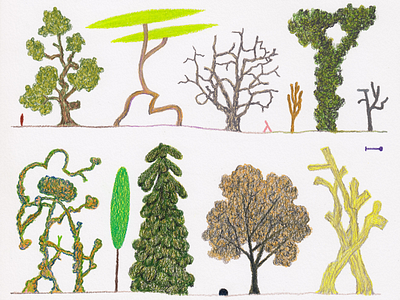 Tree Lines art character drawing figure green laurierollitt line london nature poem tree trees