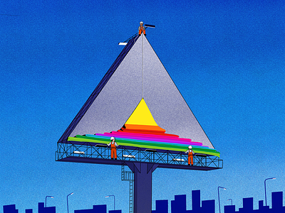 Maslow’s Pyramid Is a Marketing Lie advertising art billboard city editorial illustration laurierollitt london medium northamerica pyramid usa