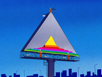 Maslow’s Pyramid Is a Marketing Lie advertising art billboard city editorial illustration laurierollitt london medium northamerica pyramid usa