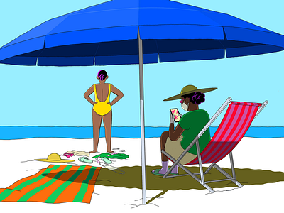 Don’t Spend Your Summer Being Scared beach coronavirus covid 19 drawing editorial fear illustration laurierollitt medium mediumillustration online onlineeditorial sand sea summer sun
