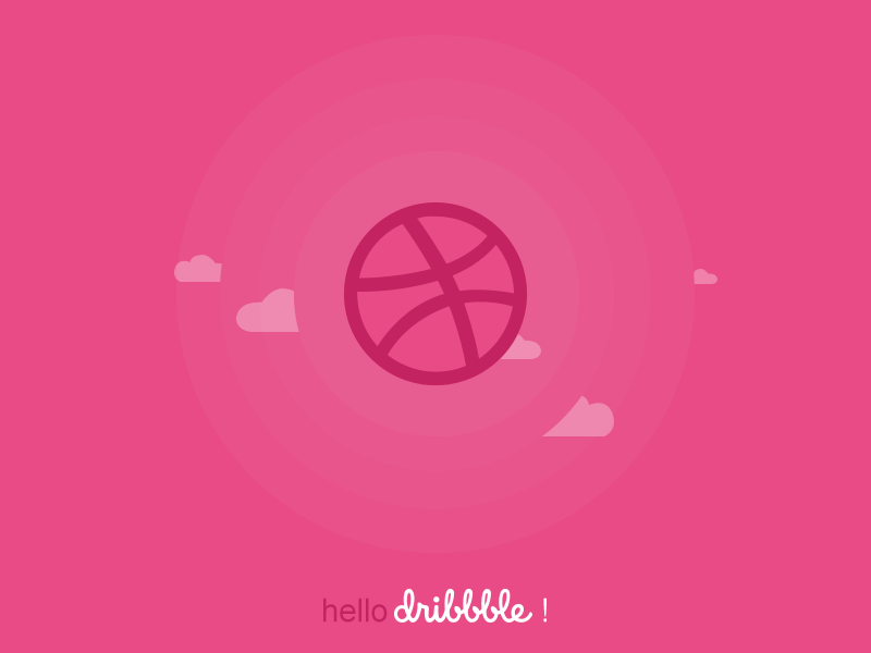 Hello Dribbble! animation dribbble gif hello motion photoshop spin