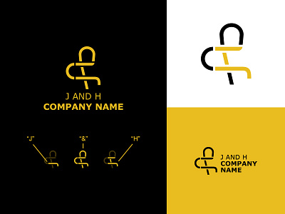 J and H Logo branding illustration j and h logo logo typography vector