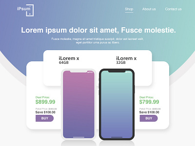 Cell Phone Shop cell cell phone shop design header landing page design mobile phone shop