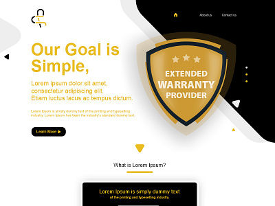 Extended Warranty - Landing Page app branding design identiy illustration landing page logo site ui ux warranty provider web website website design