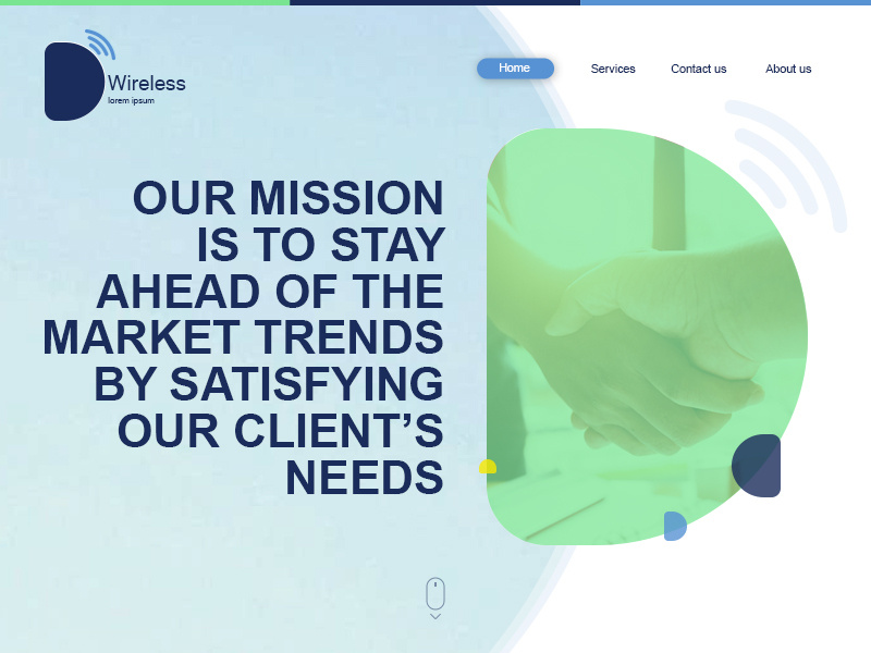 D Wireless / Web Site Design wireless website webpage web layout app web photoshop web page layout app design ux ui site landing page d wireless