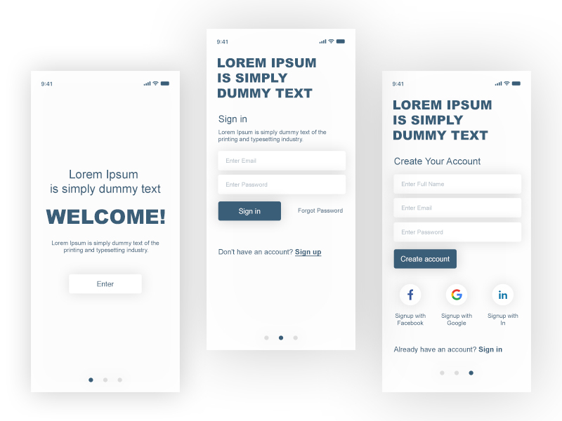 Welcome / Sign in / Sign up by Ashish Chauhan on Dribbble