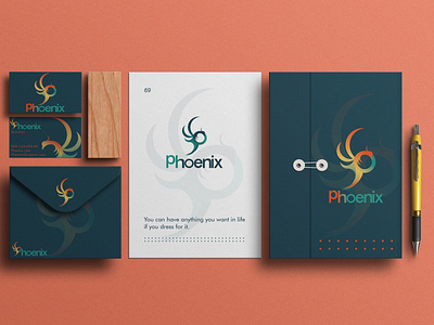 Phoenix Company Logo brand identity branding design graphic design logo