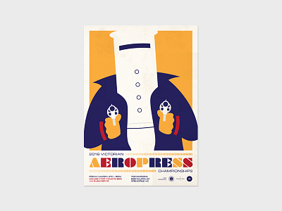 Aeropress Ned Kelly coffee illustration poster typography