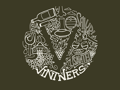 Vintners goodfuckingtimes illustration tee typography