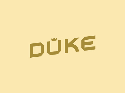 Duke mark design geometric lettering logo typography vector