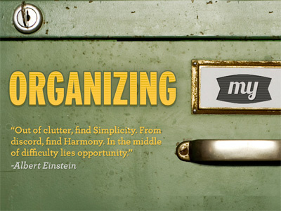 Organizing My Life typeography vintage