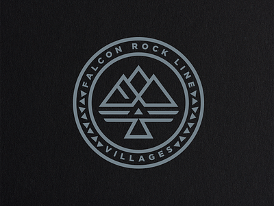 Falcon Rock Line Villages Logo art branding design icon identity illustration international logo logo design