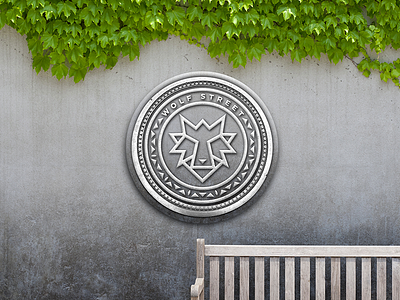 Wolf Street Park Bench Signage branding cafe design icon identity illustration international logo logo design packaging