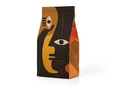 Pari Coffee Roasters Bag art branding cafe coffee design icon illustration logo logo design packaging