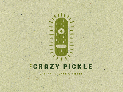 The Crazy Pickle Logo branding cafe design identity illustration logo logo design