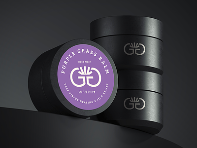Purple Grass Balm Packaging branding design icon illustration logo logo design packaging