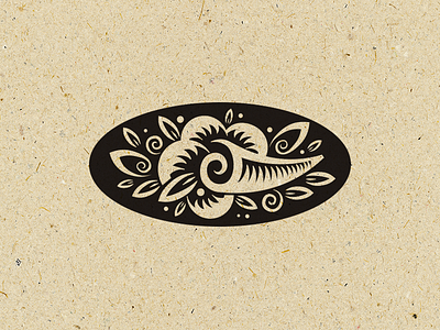 Cornucopia Logo food logo design wood cut