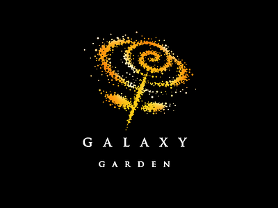 Galaxy Garden Logo design flower galaxy garden logo rose star