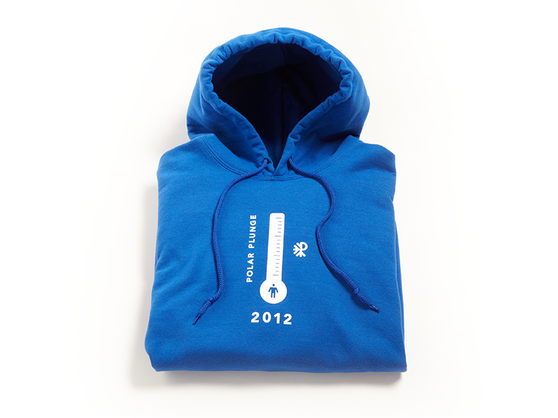 Polar Plunge Hoodie winter special snow olympics ice design cup cause blue