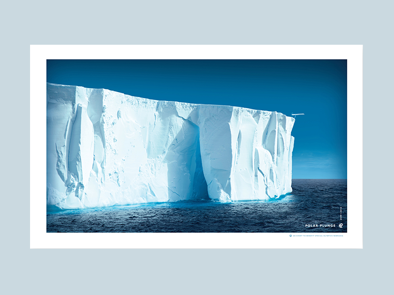 Polar Plunge Ice Berg Poster poster winter special snow olympics ice design cup cause blue