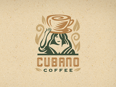 Cubanno Coffee Logo coffee cuba cubano cup ethical festive logo native natural women