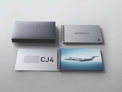 CJ4 Cessna Jet metal brochure & direct mail brochure cessna direct jet mail metal emboss black