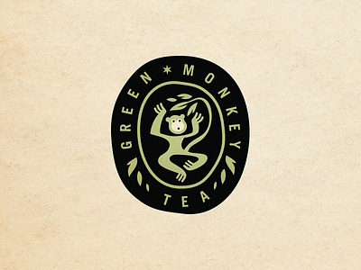 Green Monkey Tea Logo green logo monkey tea